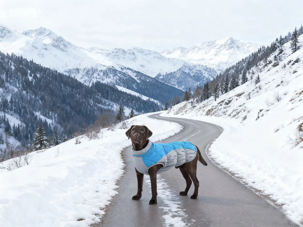 Waterproof windproof polyester pet coat for small medium dogs, sizes XS S M L, red black camel peacock blue