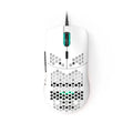 Lightweight hollow hole wired gaming mouse, white or black, with PAW3338 sensor and 1.7m cable.