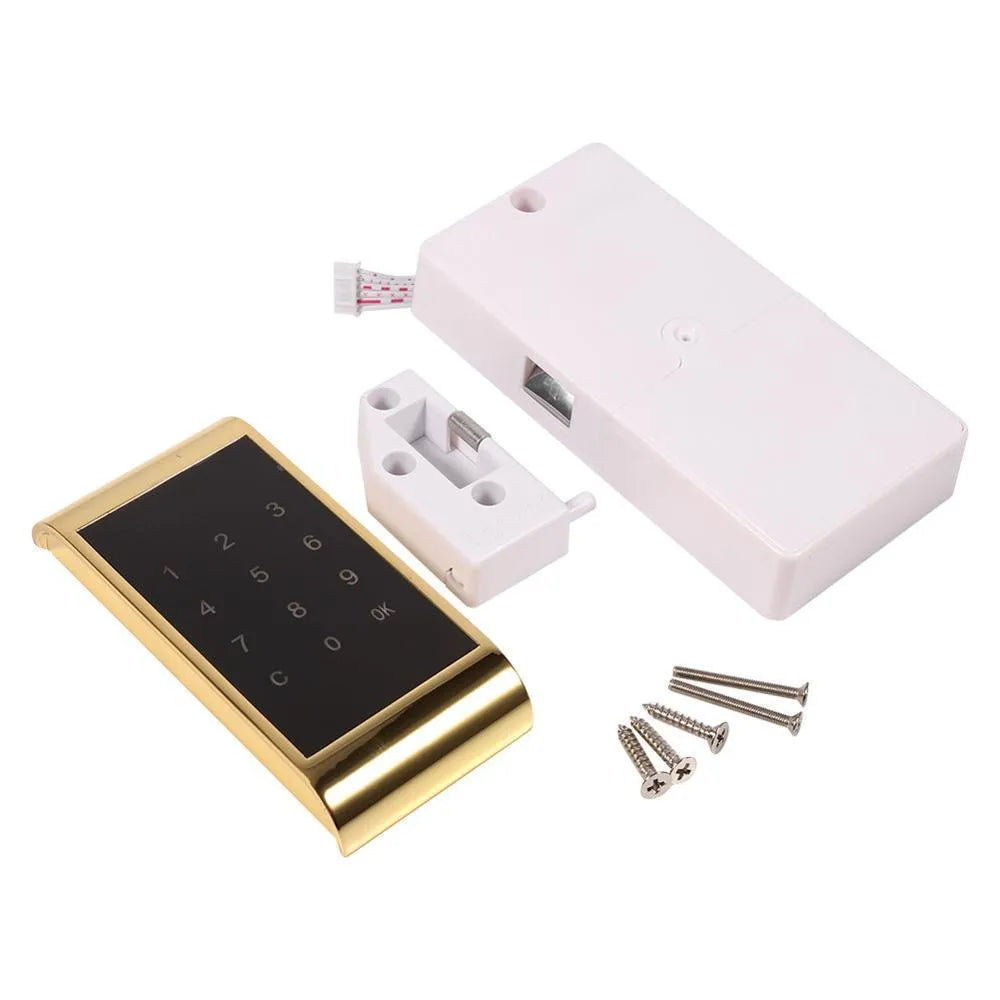 Silver zinc alloy temporary deposit code lock showing keypad and compact 11.5cm design