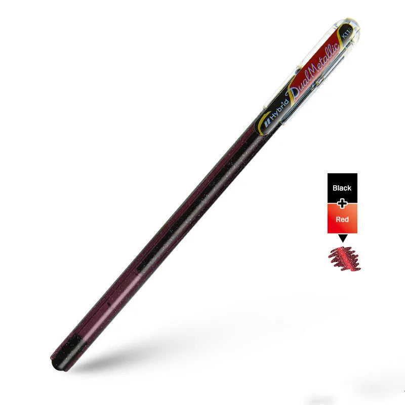 Flash K110 1.0mm gel pen with pearlescent glitter ink in eight colour options