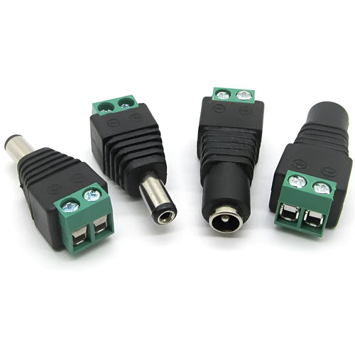 12V solderless DC male and female power connector 5521 5525 for monitoring equipment