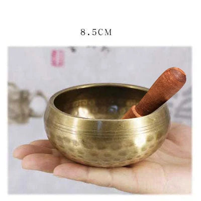 Handcrafted Tibetan singing bowl with a rich, harmonious tone for meditation, relaxation, and wellness