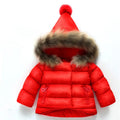 Baby winter jacket in cotton for toddlers and children, available in colours like black and pink, sizes 80-130cm.