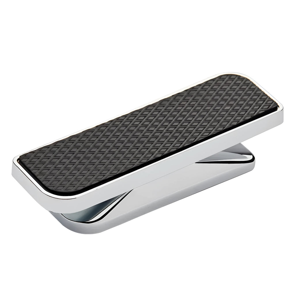 Aluminium alloy magnetic suction mobile phone car holder in silver with compact dimensions