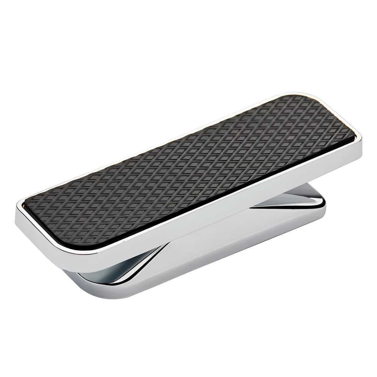 Aluminium alloy magnetic suction mobile phone car holder in silver with compact dimensions
