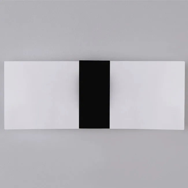 Modern rectangular acrylic LED wall lamp in silver finish measuring 27cm by 10cm