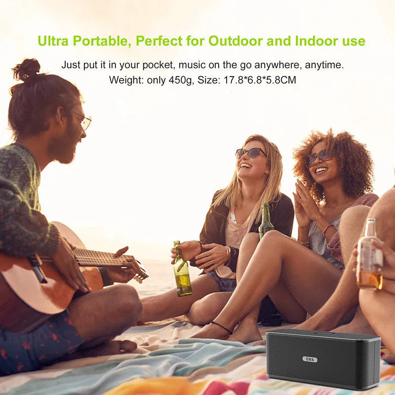 EWA Sound for Love W1 Bluetooth speaker in gold with metal connection and double speaker grille