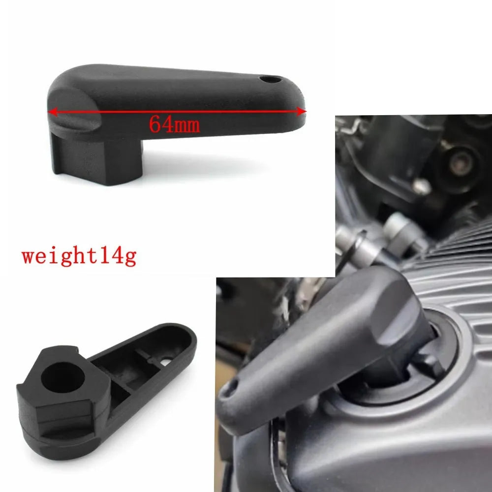 Black nylon quick release wrench for BMW R series motorcycle oil cap removal