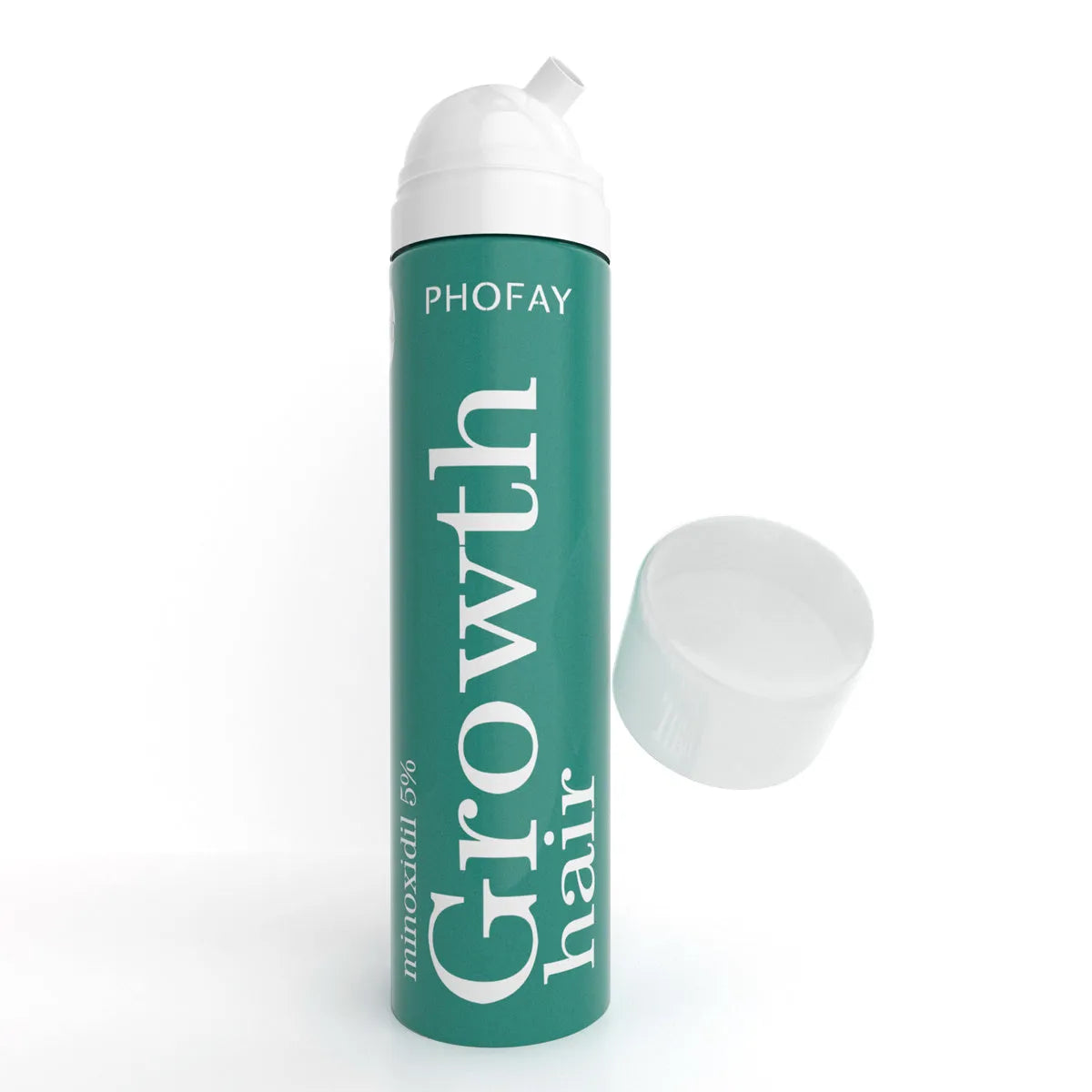 60ml canister of minoxidil anti-hair loss mousse foam with applicator.