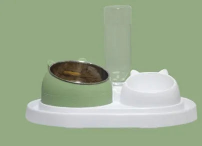 Elevated cat food bowl with 304 stainless steel inner, 200ml capacity, available in multiple colours
