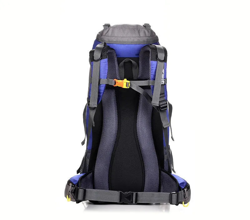 Nylon mountaineering backpack with letter pattern, medium-to-soft build, for hiking camping cycling, in six colours