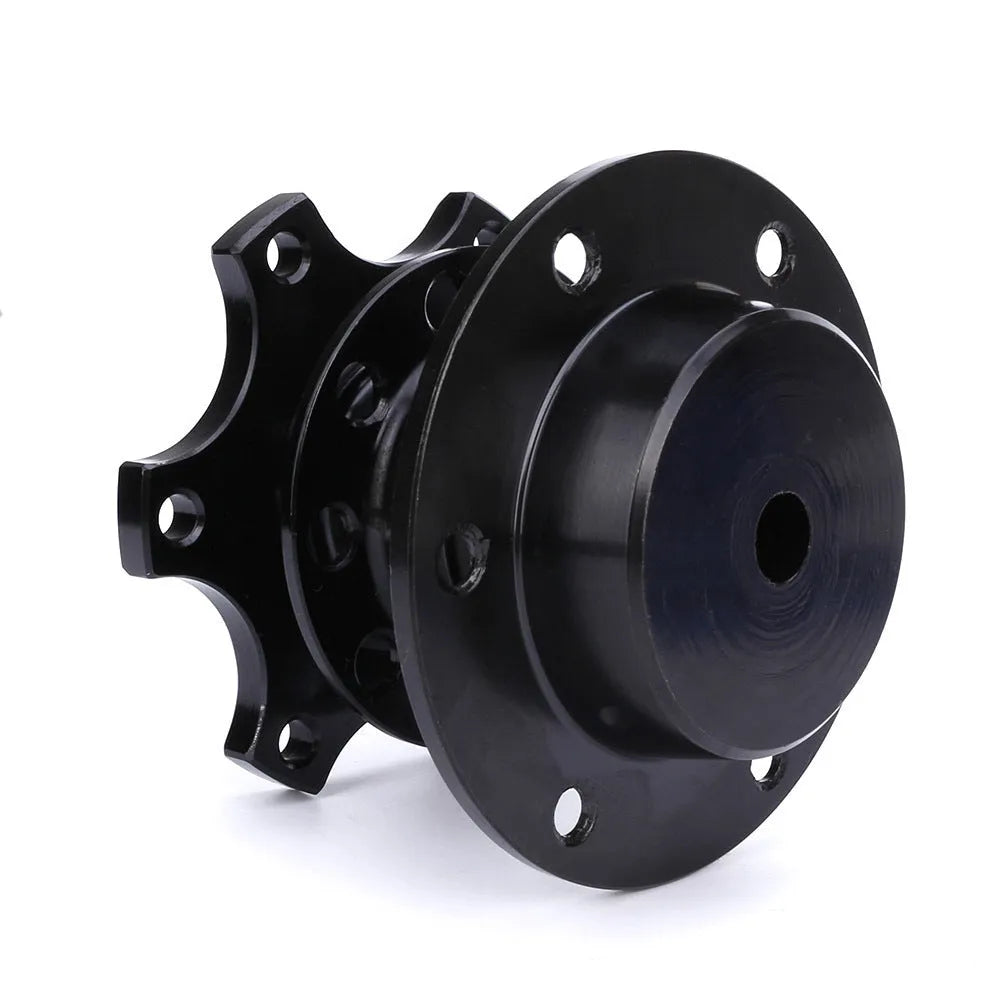 Car quick release steering wheel adapter in five colour options: black, red, blue, silver, gold