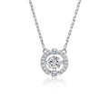 Crown necklace pendant on copper cross chain with rhinestone accents in geometric shape – women's jewellery