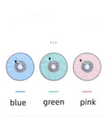 Polyester cloth circle cat collar in light blue, pink, or fruit-green, sizes M L XL, 36g to 44g