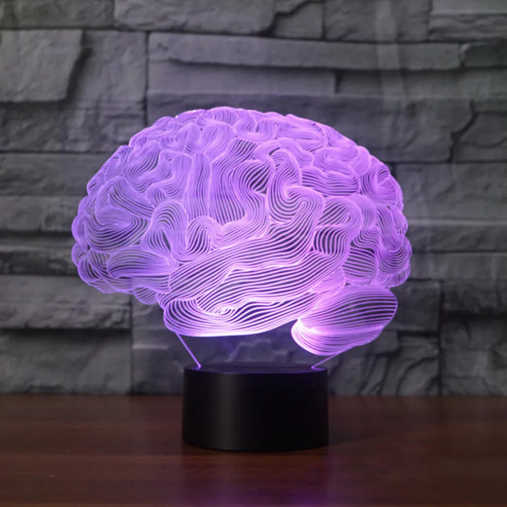 3D acrylic illusion LED desk lamp with remote control projecting colourful patterns