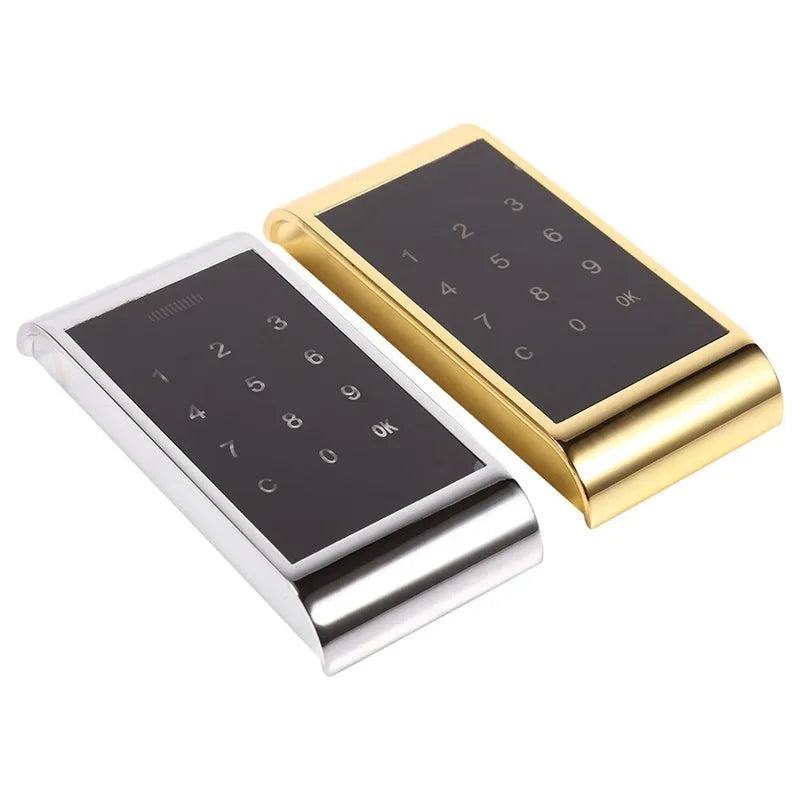 Silver zinc alloy temporary deposit code lock showing keypad and compact 11.5cm design
