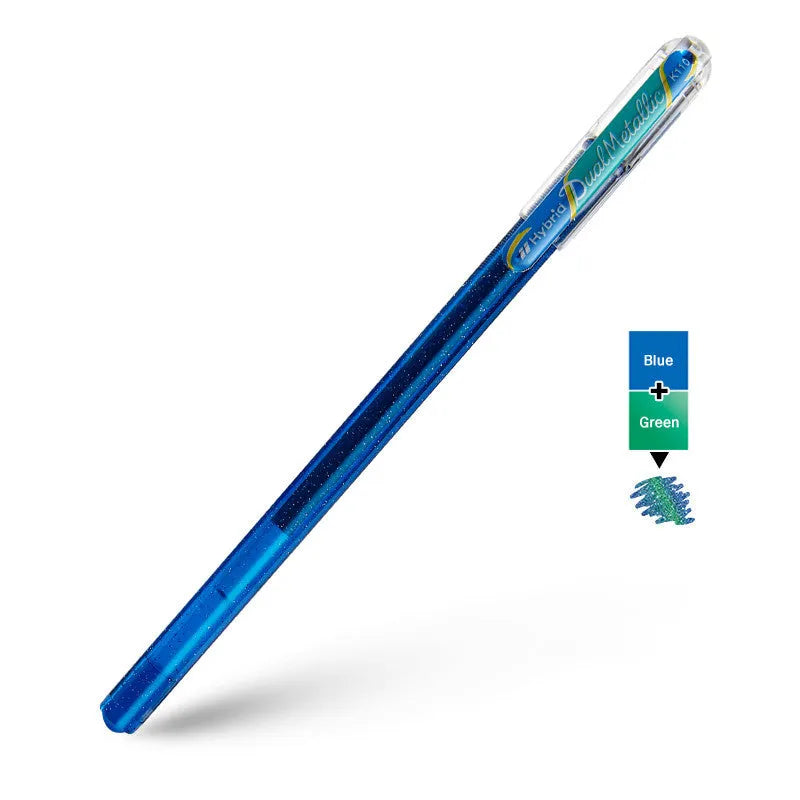 Flash K110 1.0mm gel pen with pearlescent glitter ink in eight colour options