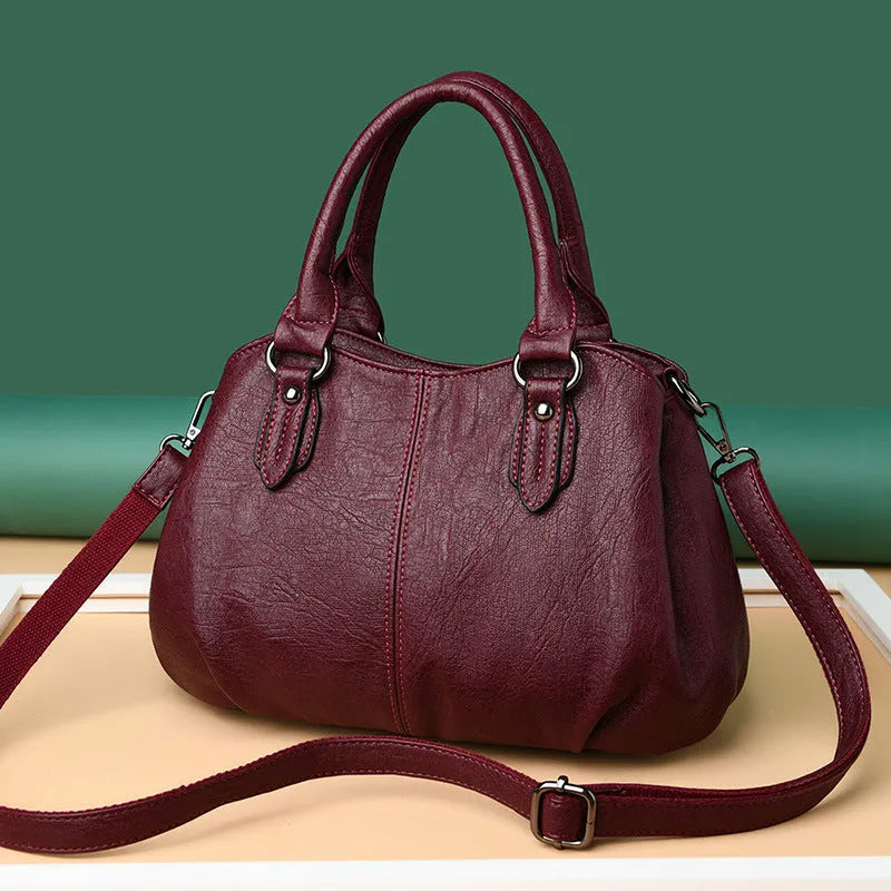 Casual crossbody backpack, large capacity, PU leather, dumpling shape, urban simplicity style, five colour options
