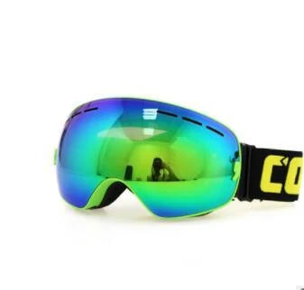 Premium ski goggles with dual-layer anti-fog lens, offering crystal-clear visibility and impact protection for winter sports