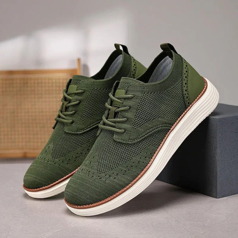 Men's mesh hiking casual shoes with rubber sole in multiple colour options