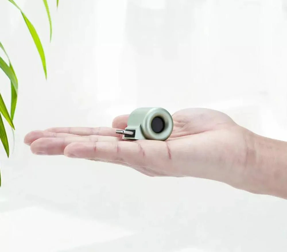 USB mini diffuser car air purifier in grey, peacock blue, military green, orange and lemon, portable solid fragrance diffuser.
