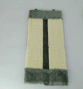 Foldable beige cat scratcher with natural sisal rope and E1 board on a wooden floor