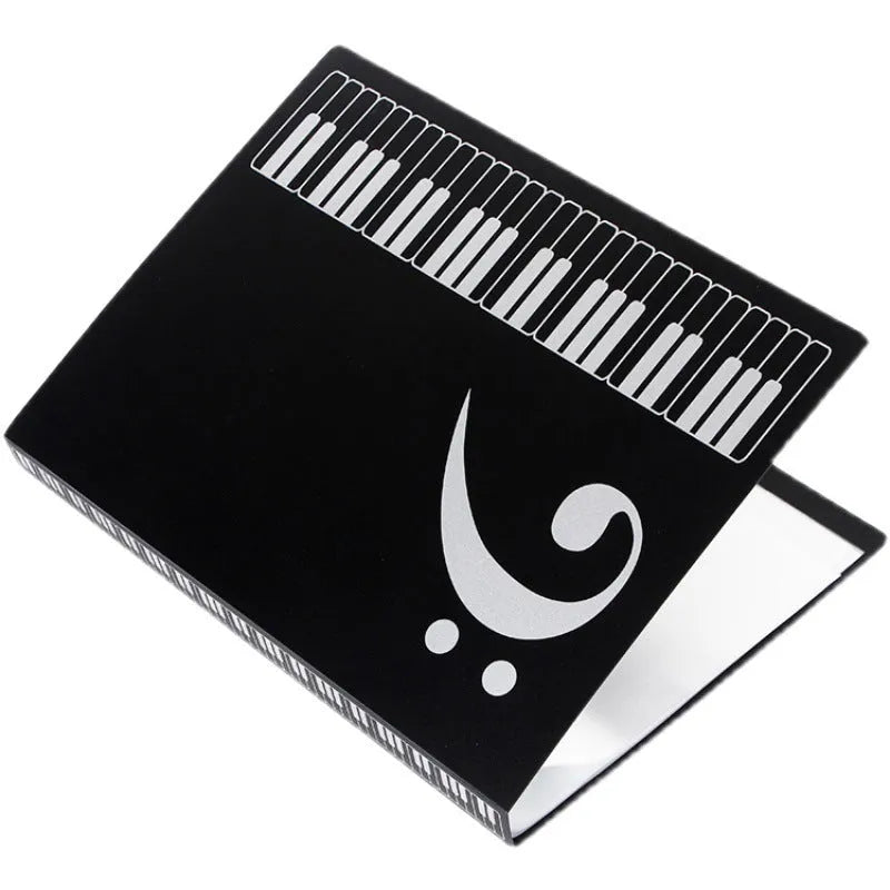 A4 piano score folder with transparent removable inserts for sheet music organisation
