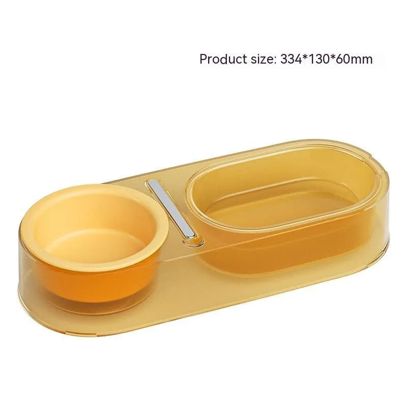 Pet Supplies Mixed Spoon Bowl Cat Diet in taro purple with ceramic stainless steel construction