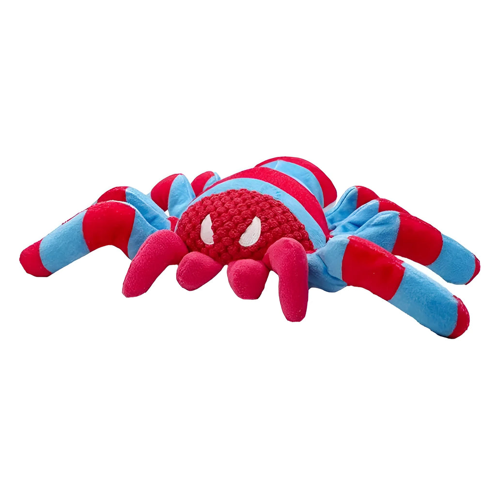 Red plush teddy bear dog toy for medium and large breed dogs with bite-resistant construction