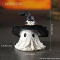 Resin wizard hat ornament in Black and Purple colour options for Halloween Christmas Easter decorations