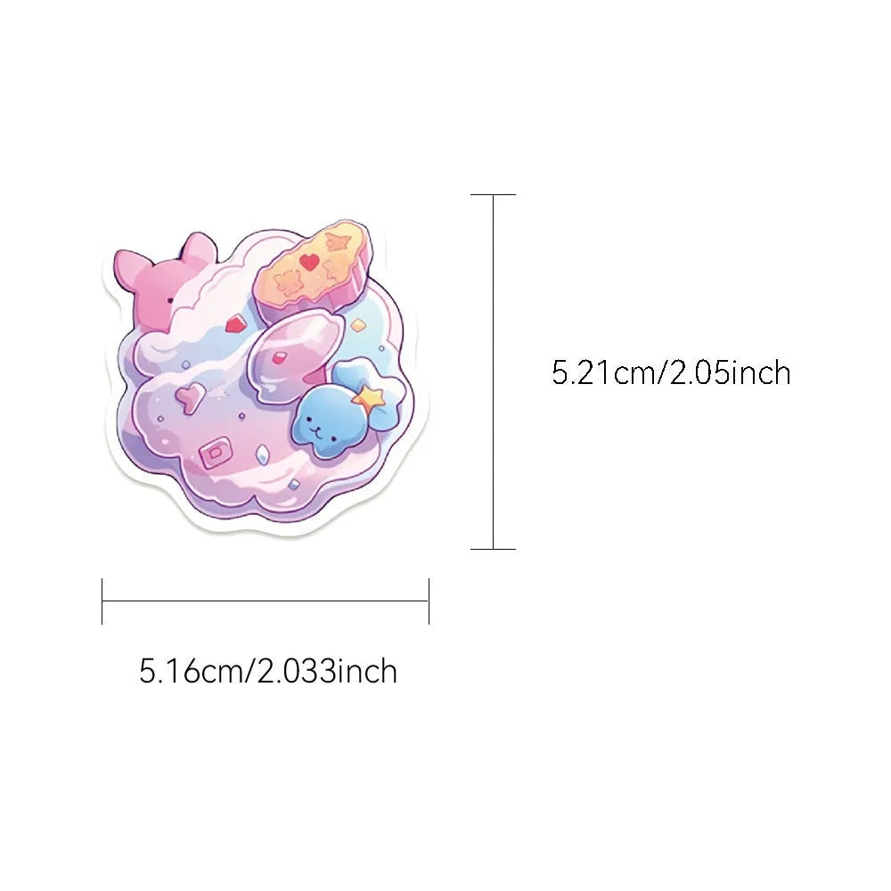 Fresh candy coloured decorative waterproof stickers in cute small object designs