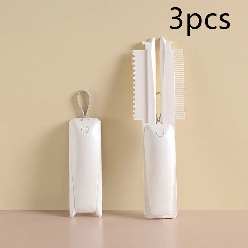 Pet grooming brush with ergonomic handle for cats and dogs with massage epilator function