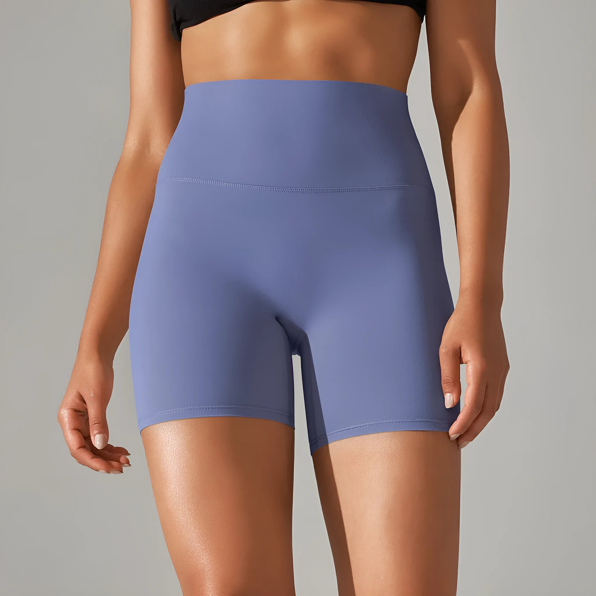 Women's high waist fitness tights in dark green for belly control and hip lift during exercise