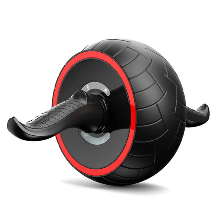 Black perineum rebound abdominal wheel fitness equipment with roller for core exercise