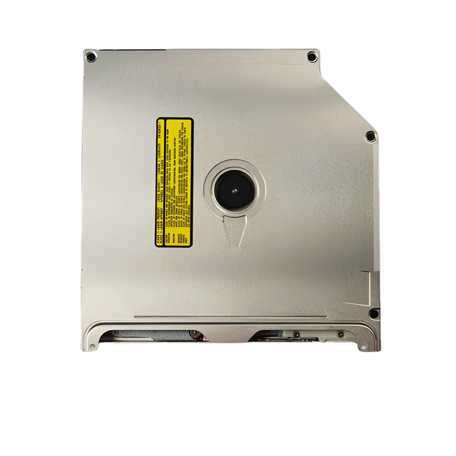 Silver internal SATA optical drive for Apple MacBook Pro 13 laptop, showing connector and compact size.