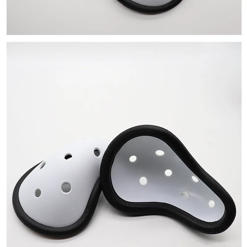 Rubber sports genital protector for adult and children in contact sports