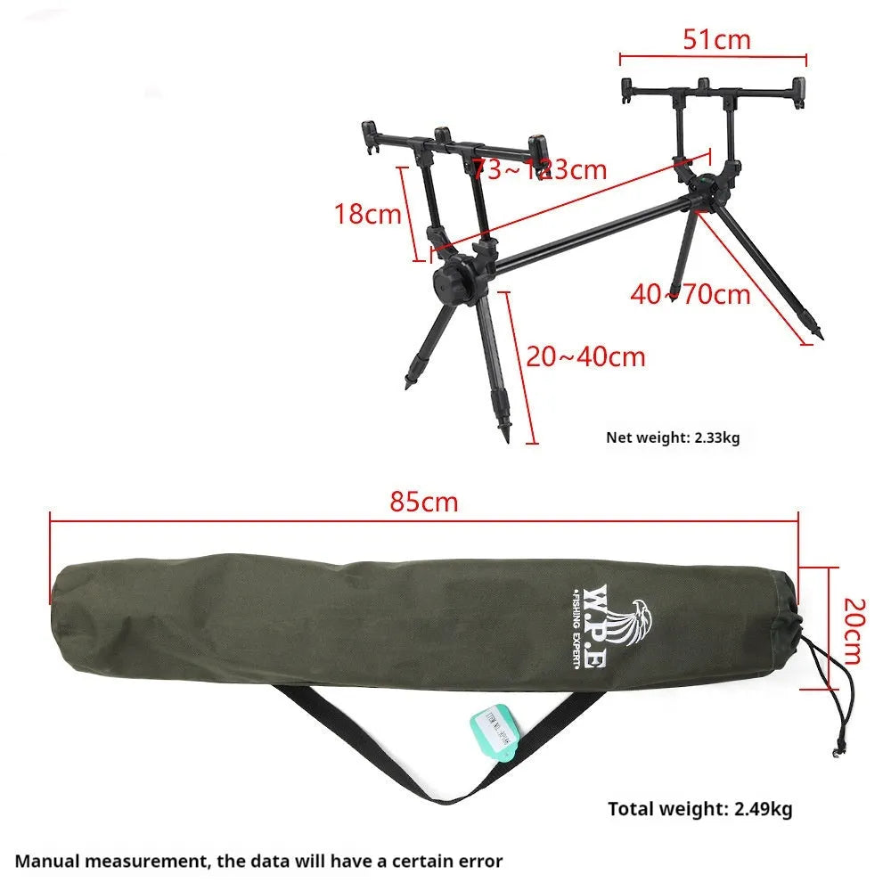 Aluminium alloy fishing rod bracket with quick installation design on a fishing rod