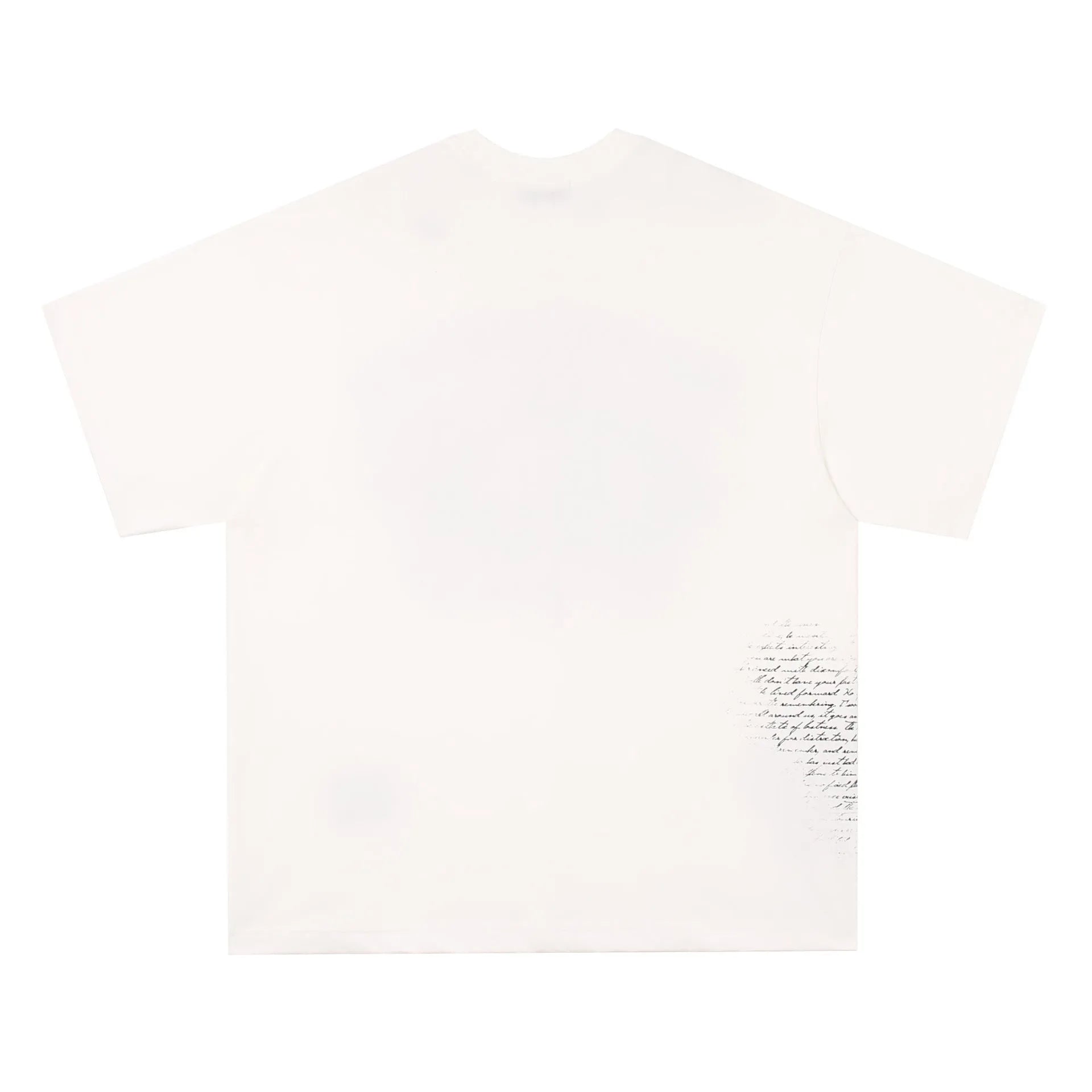 Short sleeve cotton T-shirt with retro hip hop gothic letter pattern in black and white colours