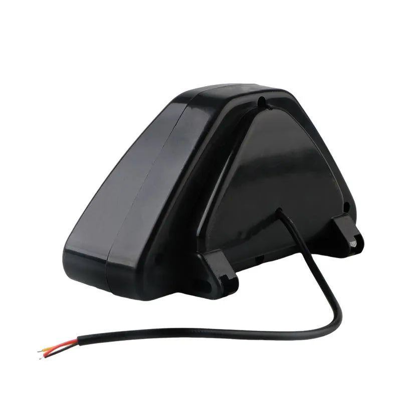 Triangular LED vehicle warning light with universal fit for cars and motorcycles in multiple colours