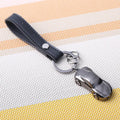 Heart-shaped metal keychain pendant in various colours including black ice and bright silver.