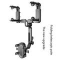 ABS automobile rear view mirror bracket with folding rod mechanism for universal vehicle installation