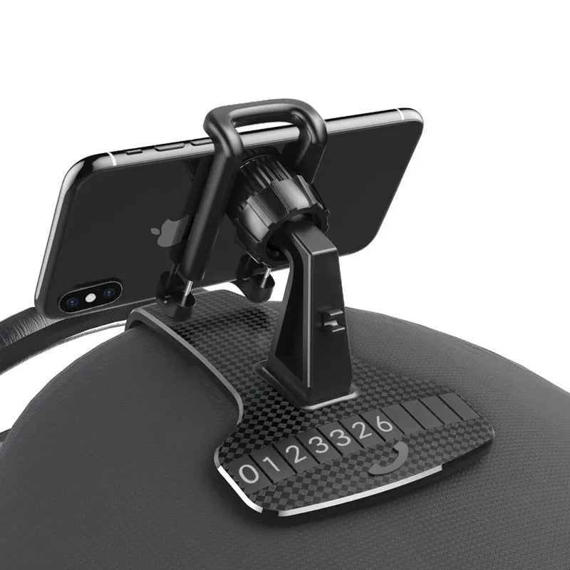 Snap-on plastic car phone holder clip for dashboard mounting