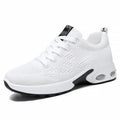Breathable soft sole women's sneakers in 814 black with mesh lining, PVC sole, low heel, and round toe design