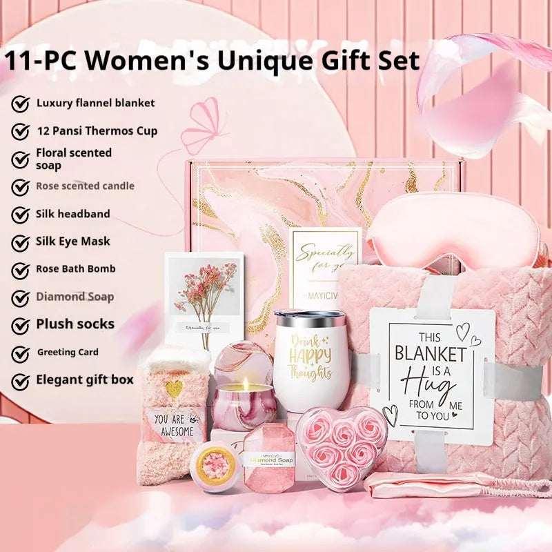 Aromatherapy candle soap bath gift set in modern simplicity plastic box measuring 27x23x13cm