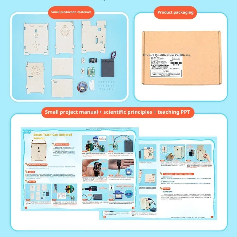 Wooden DIY assembly material pack for technology small production teaching aids, style A48, for ages 7-14