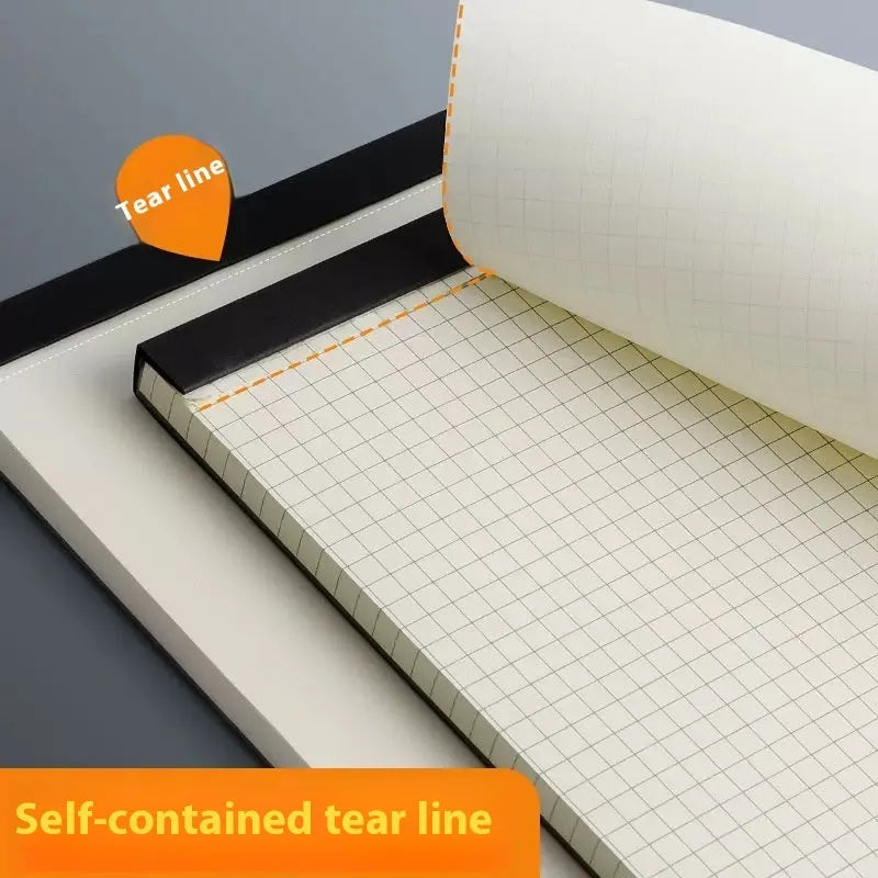 A4 A5 B5 writing pads with blank, grid, and lined rulings, 80 sheets each