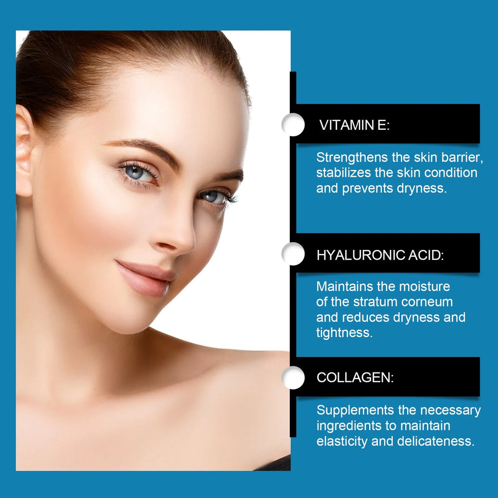 Pack of five white forehead skincare patches on non-woven fabric for moisturising treatment.