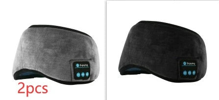 Wireless Bluetooth 5.0 Eye Mask with integrated music player, speakers, and microphone for hands-free calling