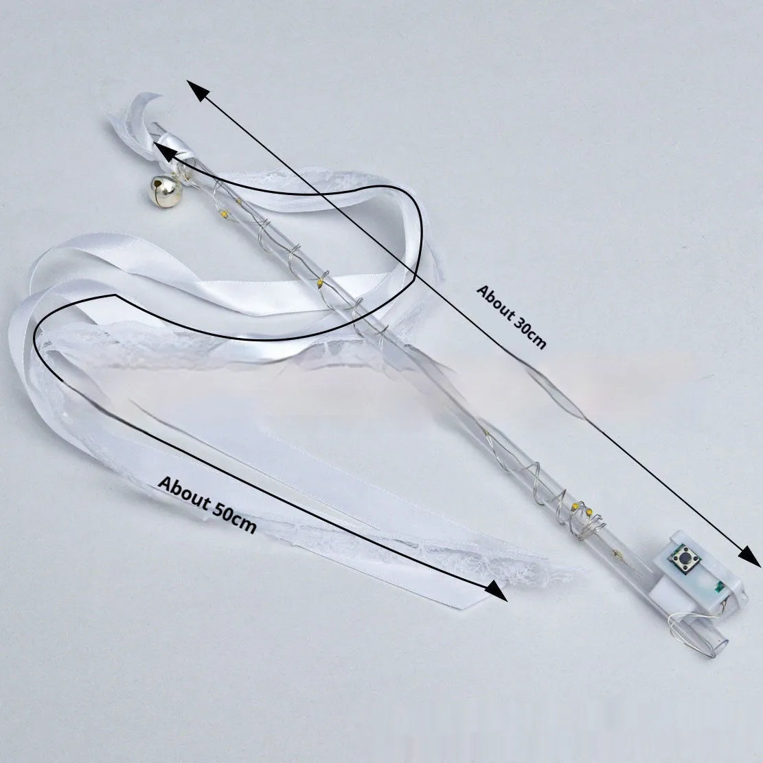 LED star moon concert luminous fiber rod 30cm PP material gilding craft finish