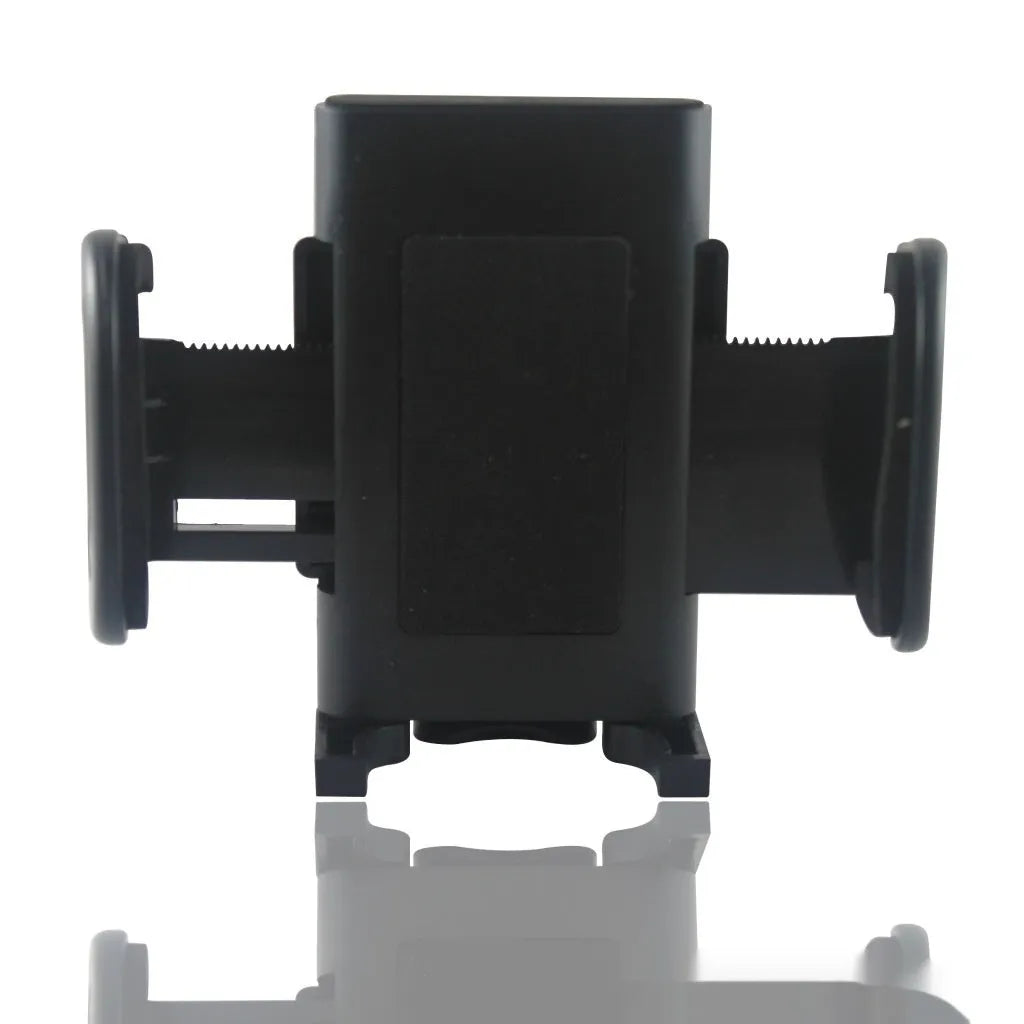 Black ABS plastic car phone holder GPS navigation stand with adjustable 45-115mm fixture on dashboard